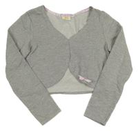 Šedé třpytivé teplákové bolerko kids