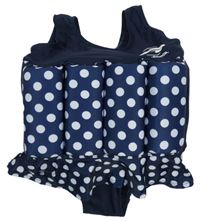 Tmavomodré puntíkaté plavky s plováky