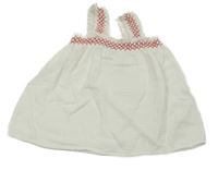 Bílo-čevený top Zara