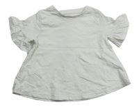 Smetanové tričko s volánkovými rukávy Matalan