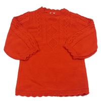 Červené pletené šaty s 3D vzorem Primark