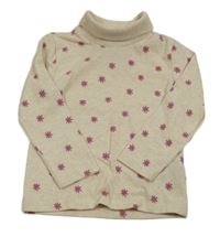 Béžový rolák s kytičkami Primark