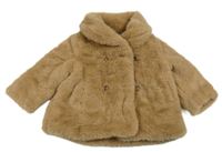 Béžový kožešinový podšitý kabátek C&A