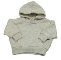 Světlešedá melírovaná oversize mikina s kapucí Primark