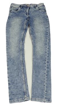 Modro-bílé plísňové skinny teplákové rifle POCOPIANO