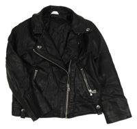 Černá koženková bunda Matalan