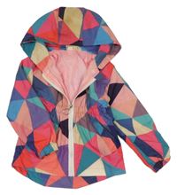 Barevná vzorovaná lehká parka s kapucí 