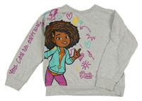 Šedá mikina s dívkou 