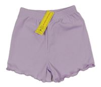 Nové - Lila žebrované kraťasy Shein