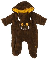 Hnědá chlupatá zateplená kombinéza s kapucí - Gruffalo M&Co.