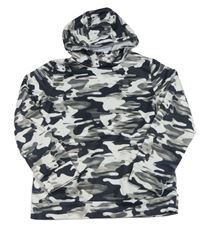Černo-šedo-bílá army sportovní mikina s kapucí Under Armour