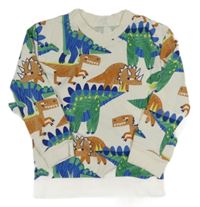 Bílá mikina s dinosaury H&M