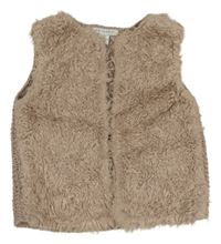 Starorůžová kožešinovo/pletená vesta Primark