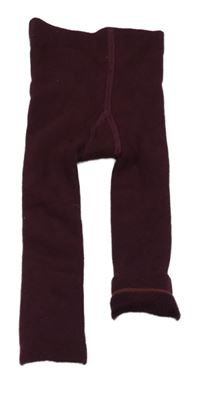 Vínové punčochové legíny 