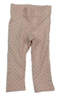 Světlerůžové tregíny s puntíky Pocopiano