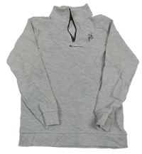 Šedá melírovaná mikina s výšivkou George 