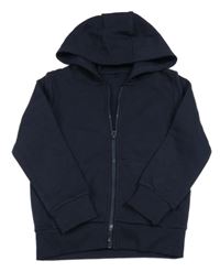 Tmavomodrá propínací mikina s kapucí George 