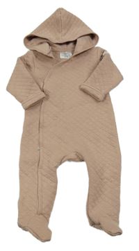 Starorůžová prošívaná tepláková kombinéza s kapucí Kidsgard