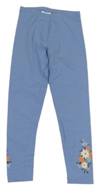 Světlemodré legíny s kytičkami C&A