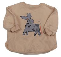 Starorůžová oversize mikina s pejskem Next