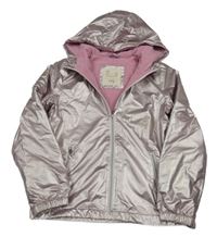 Starorůžová metalická jarní bunda s kapucí OVS 
