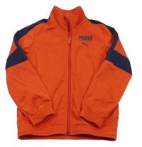 Červeno-tmavomodrá propínací sportovní mikina Puma