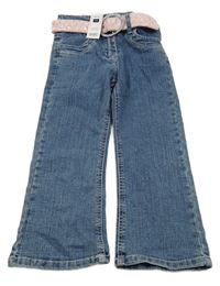 Nové - Modré wide leg rifle s páskem Dunnes