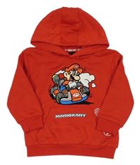 Nové - Červená mikina s Máriem a kapucí Primark