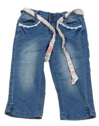 Modré capri rifle s páskem Kiki&Koko