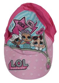 Růžovo-světlerůžová plátěná kšiltovka L.O.L. Surprise 