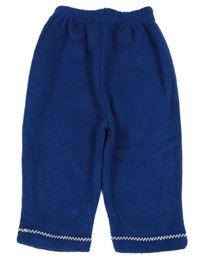 Tmavomodré froté kalhoty