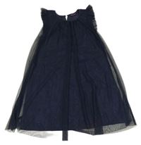 Tmavomodré třpytivé síťované šaty Alive