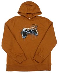 Medová mikina s ovladačem a kapucí C&A