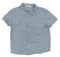 Modrá proužkovaná košile s hvězdičkami H&M