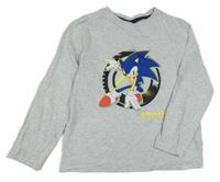 Šedé melírované triko se Sonicem Primark