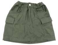 Khaki riflová sukně s kapsami H&M