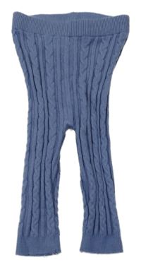 Modré pletené vzorované kalhoty Primark