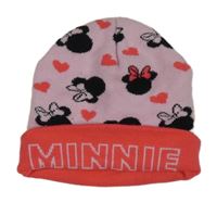 Světlerůžová pletená čepice s Minnií Disney