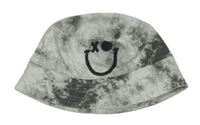 Bílo-šedý batikovaný klobouk se smajlíkem George