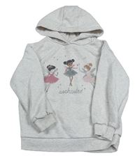 Světlebéžová melírovaná mikina s vílami a kapucí PRIMARK