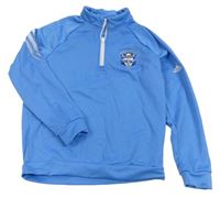 Modrá sportovní golfová mikina se znakem Adidas