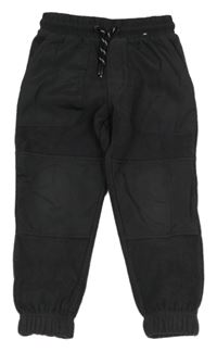 Tmavošedé fleecovo/šusťákové kalhoty Tu