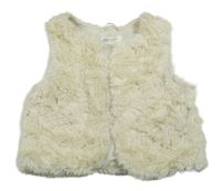 Smetanové kožešinové podšité bolérko H&M