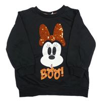 Černá mikina s Minnie s flitry PRIMARK