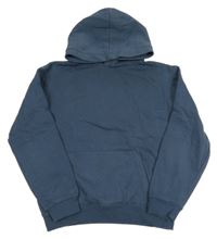 Tmavomodrošedá mikina s kapsou a kapucí H&M