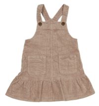 Pudrové manšestrové šaty Next