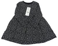 Nové - černo-bílé kytičkované šaty F&F