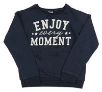 Tmavomodrá mikina s nápisy Y.F.K.