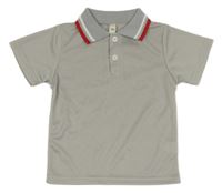 Světlešedé sportovní polo tričko 