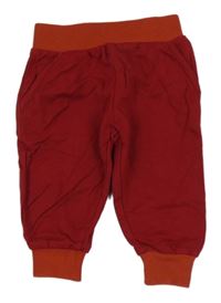 Tmavočerveno-cihlové tepláky DIMO